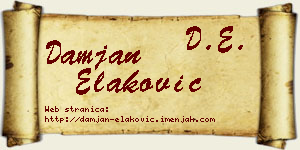 Damjan Elaković vizit kartica